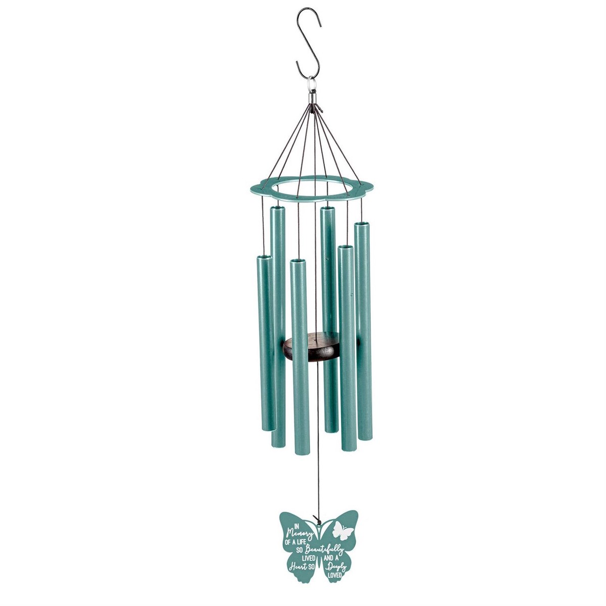 30-Inch Memorial Wind Chime: "In Memory of A Life So Beautifully Lived" - Hand Tuned
