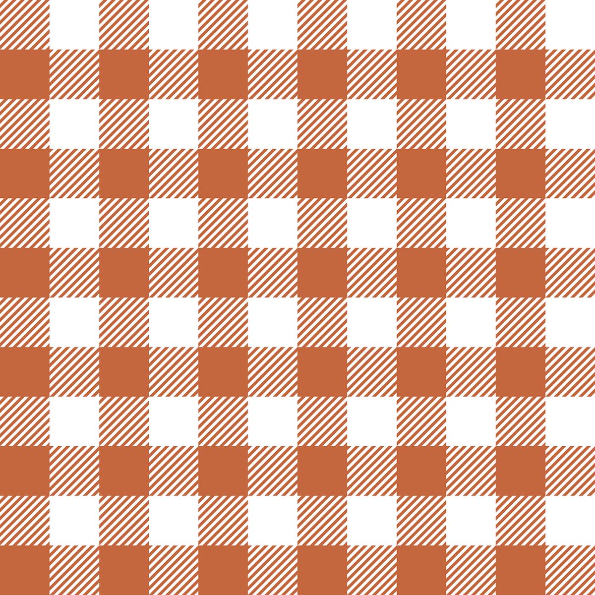 Gingham Fabric - Sienna