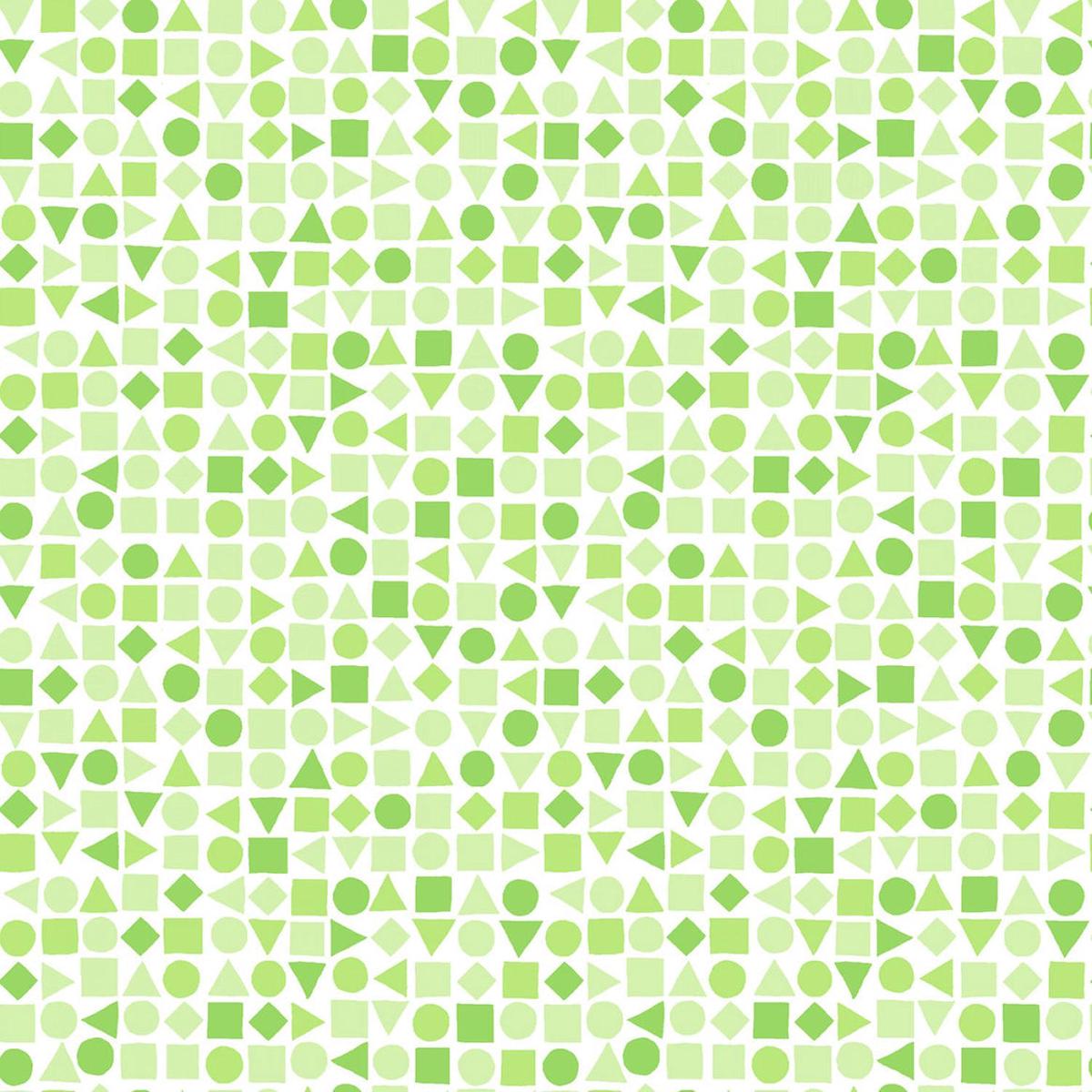 GREEN Shapes, Playtime Flannel from Maywood Studio