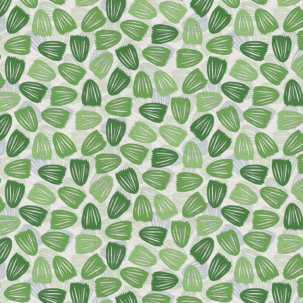 Tulip Toss - Green - Sateen - 118"