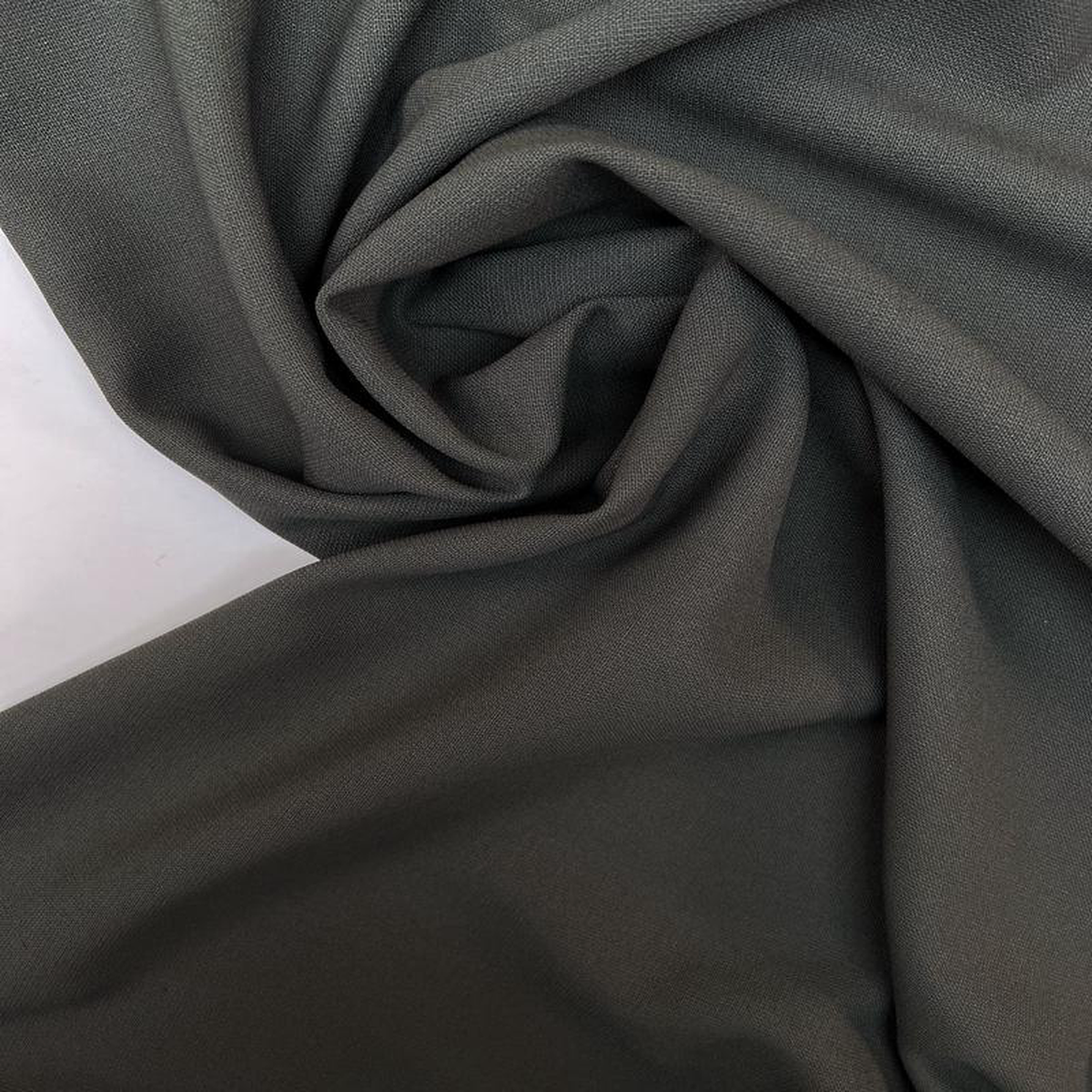 Green Polyester Viscose Blend Crepe