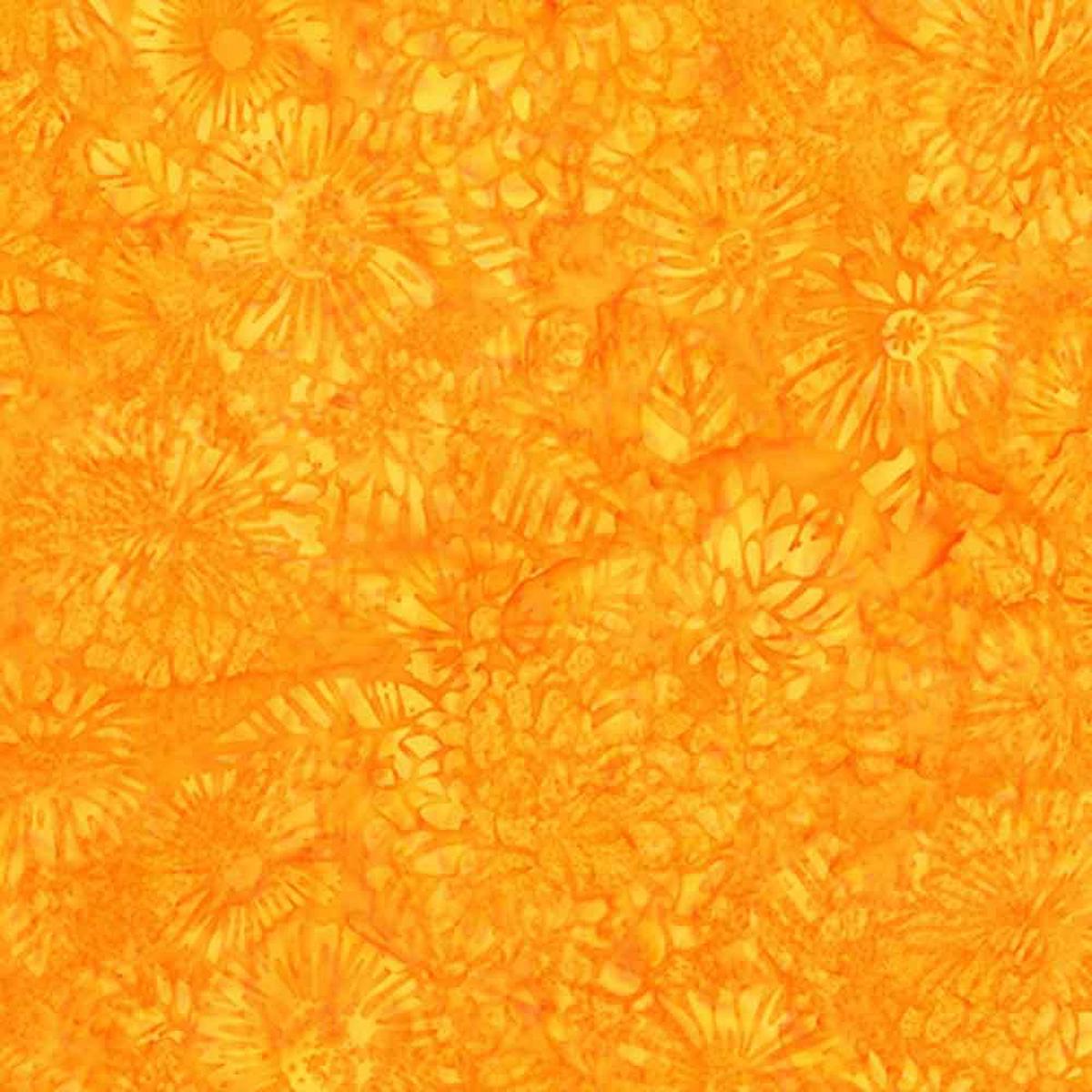 Hoffman Bali Batiks - Monarch Migration - Woodblock - Marigold - Yardage