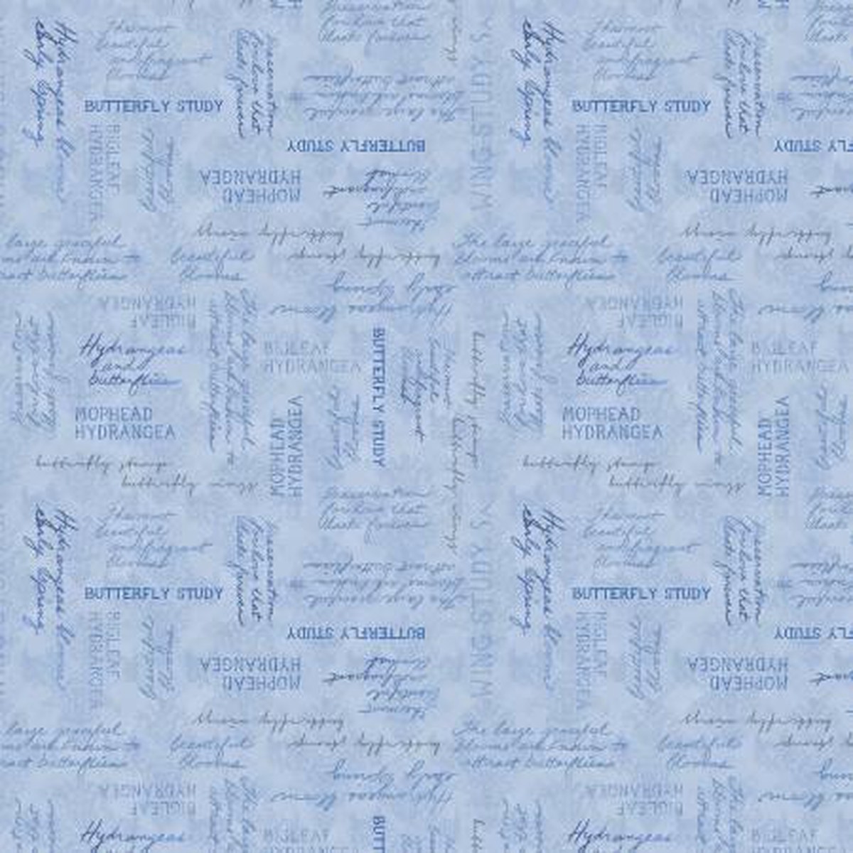Wilmington Prints, Susan Winget, Hydrangea Mist, 3023-39824-444, Blue