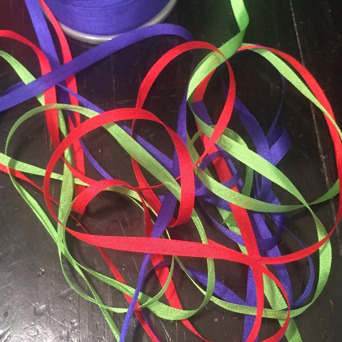 4mm 1/8" Silk Ribbon - Jewel Tones Pack - 3 Yards Each - 3 Colors