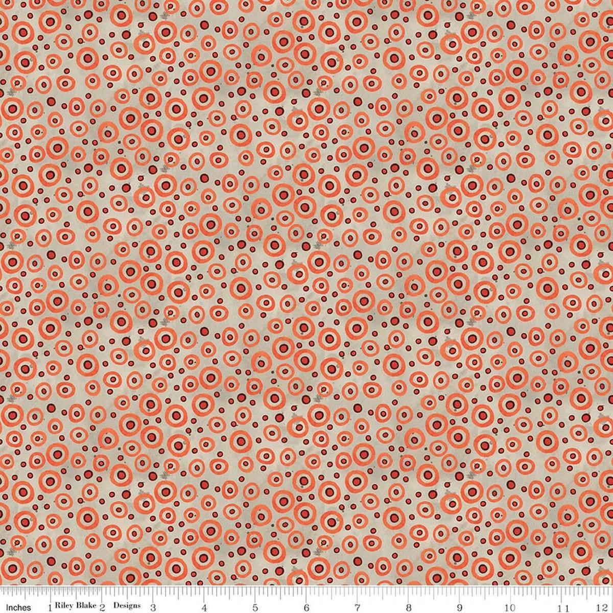 Spooky Polka Dots Gray Spotted Fabric - C17577 - Riley Blake Quilting Cotton Fabric