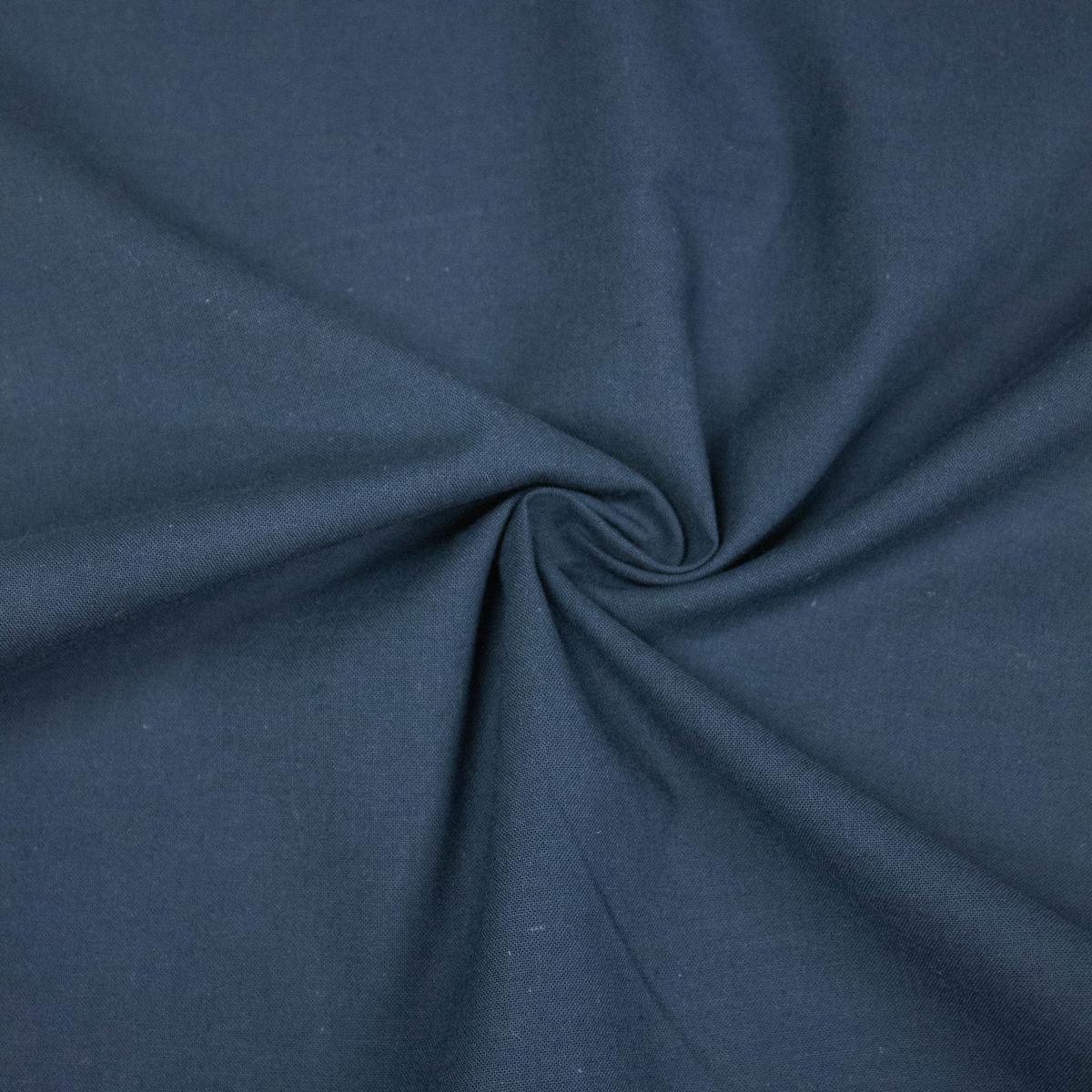 Aryn Dark Blue Brushed Cotton Fabric