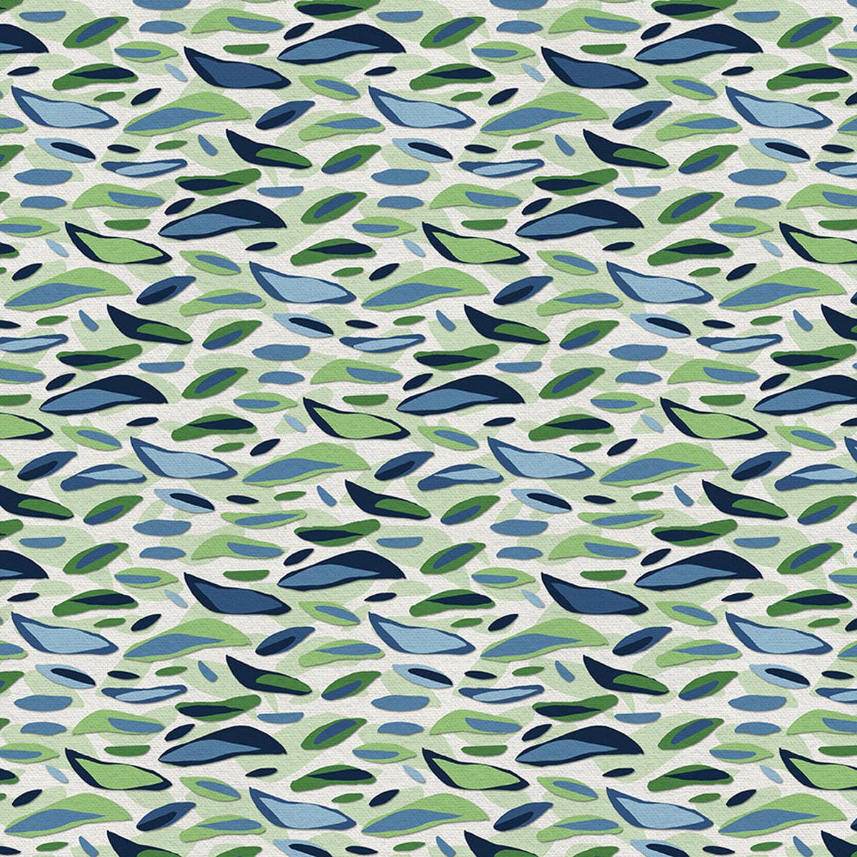 Layered Leaves - Green/White - Quilting Cotton