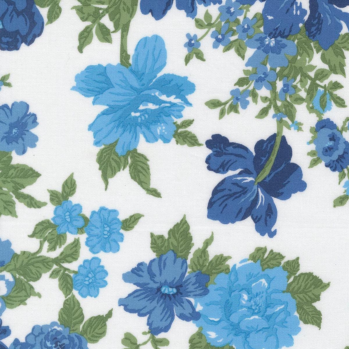 Moda Blueprint Fabric - Heirloom White Multi 55330 11