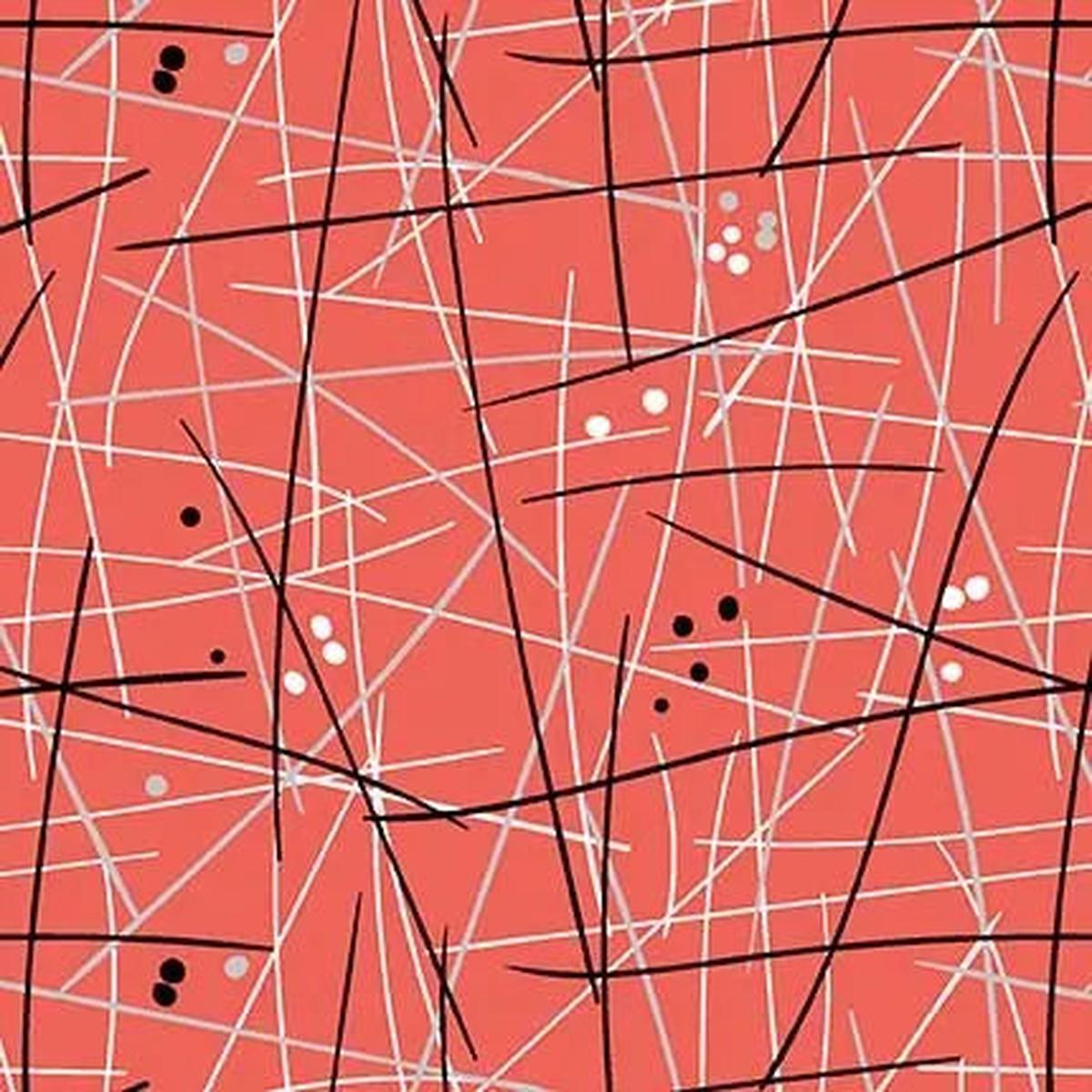 Red Swizzle Stick Cotton Wideback Fabric per yard