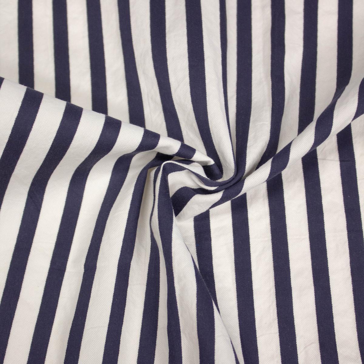 Shano Blue Striped Cotton Fabric