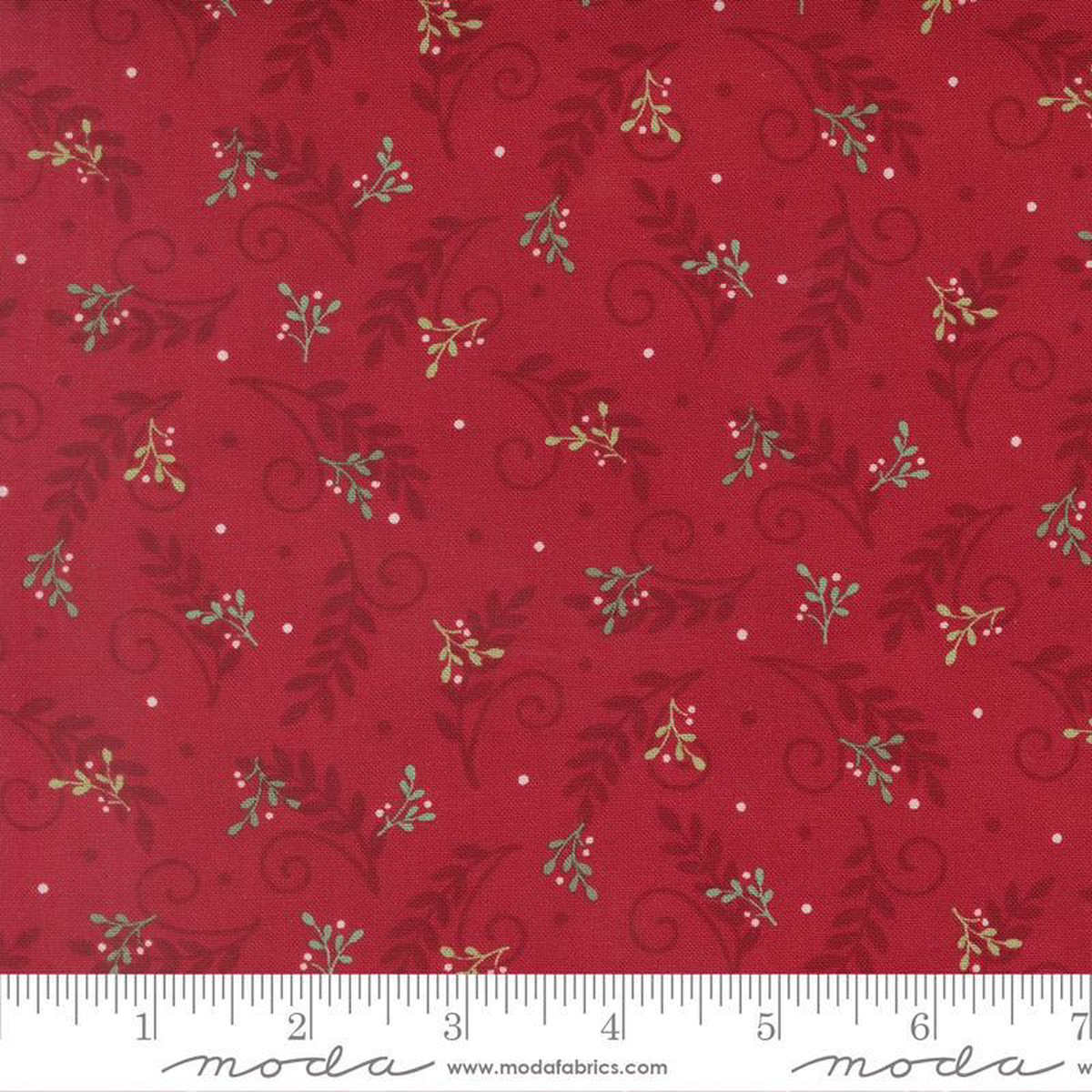 When Snow Falls Berry Red 56175 14 Moda 1