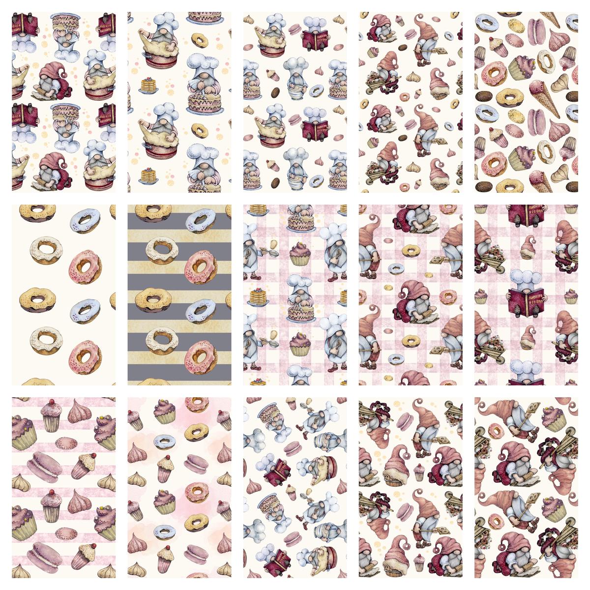Baker Gnomes Charm Pack - 15 Pieces