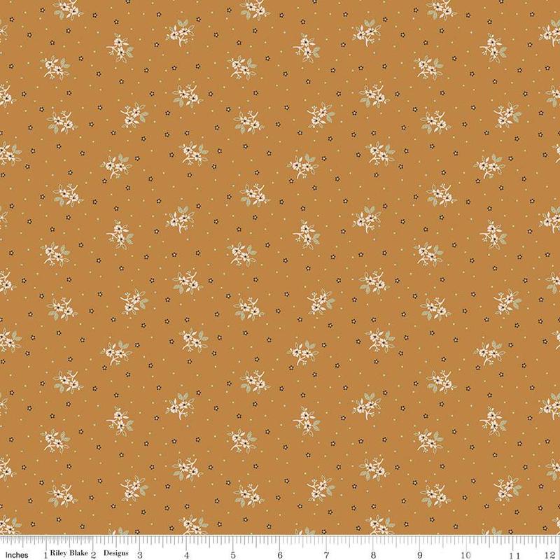 Fabric Riley Blake Butterscotch Lovely Gentler Times by the Quarter Yard C16479-BUTTERSCOTCH