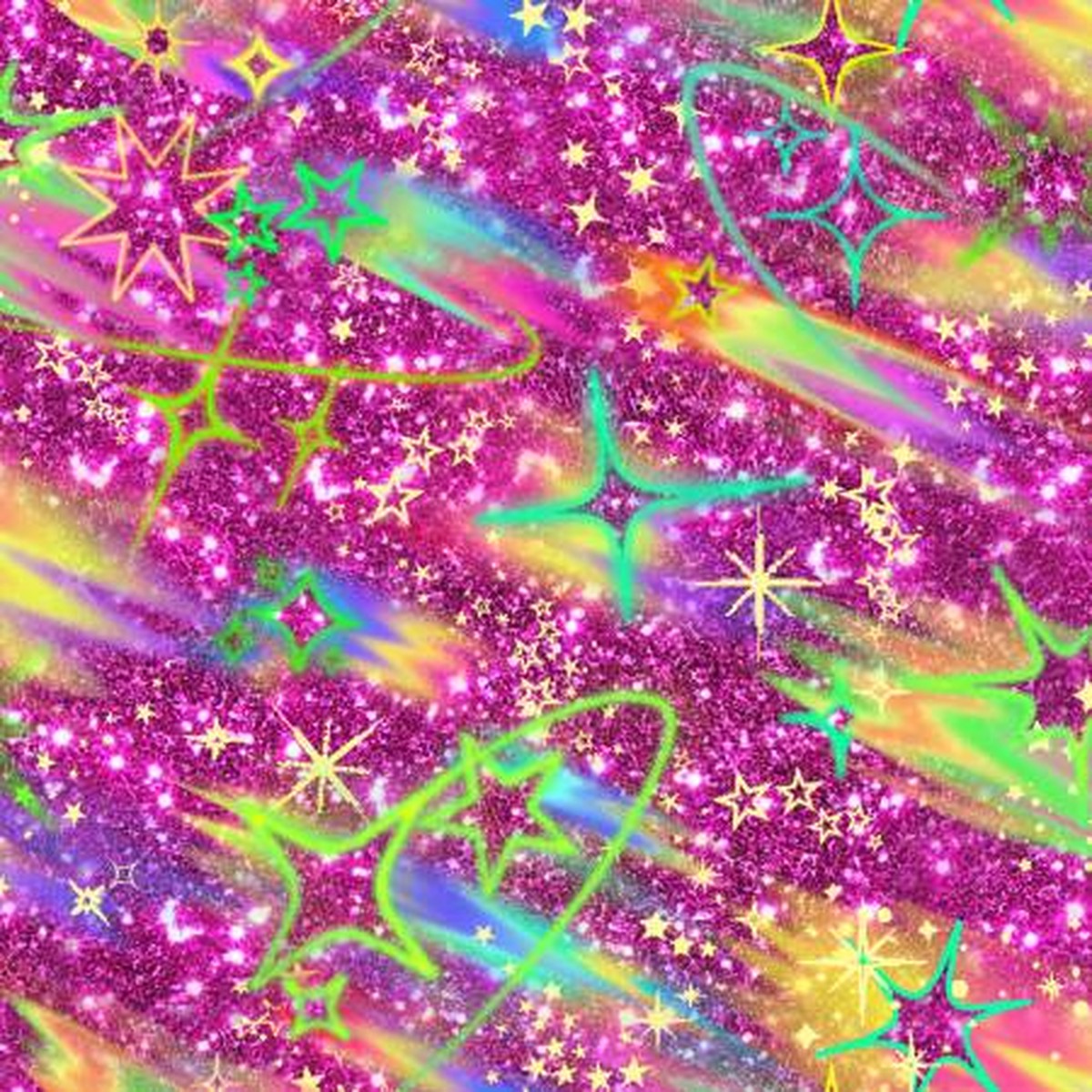 Galaxy Shooting Stars Pink Cotton 44"/45" Fabric Per Yard