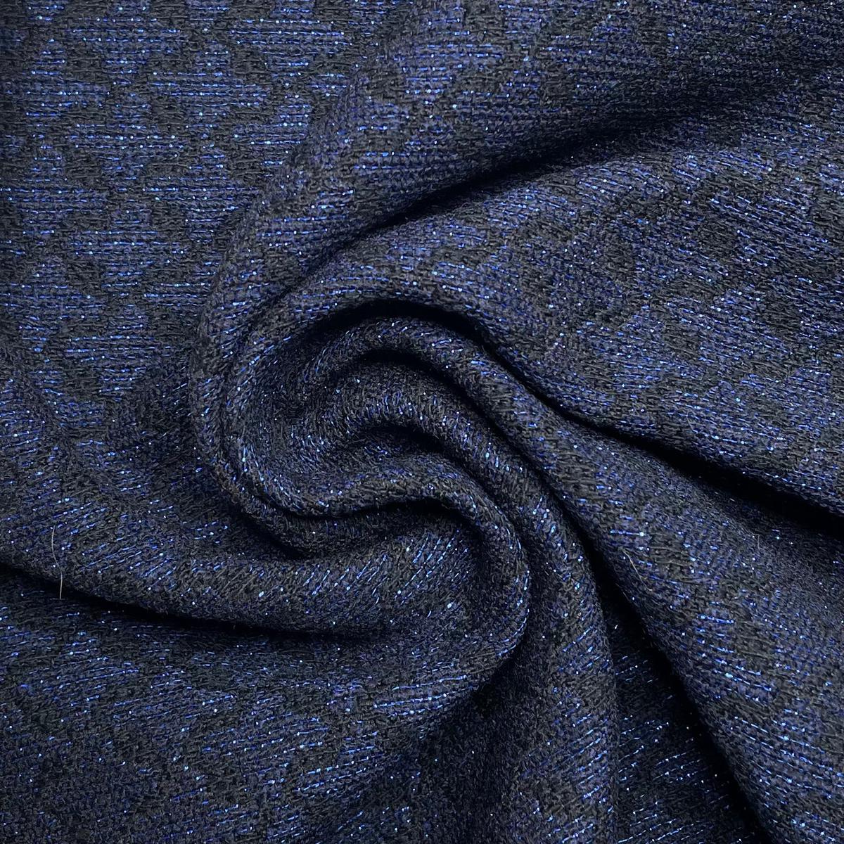 Dashy Doo - Metallic Polyester Blend Knit - Black/Navy - 1.65M Bundle