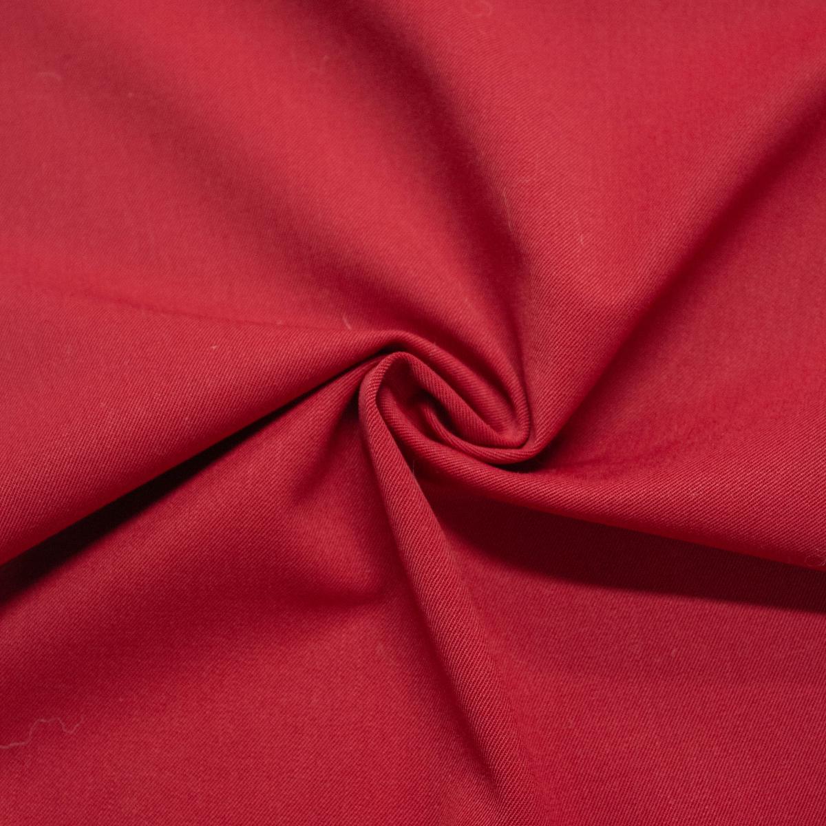 Lore Red Wool Suiting Twill Stretch Fabric