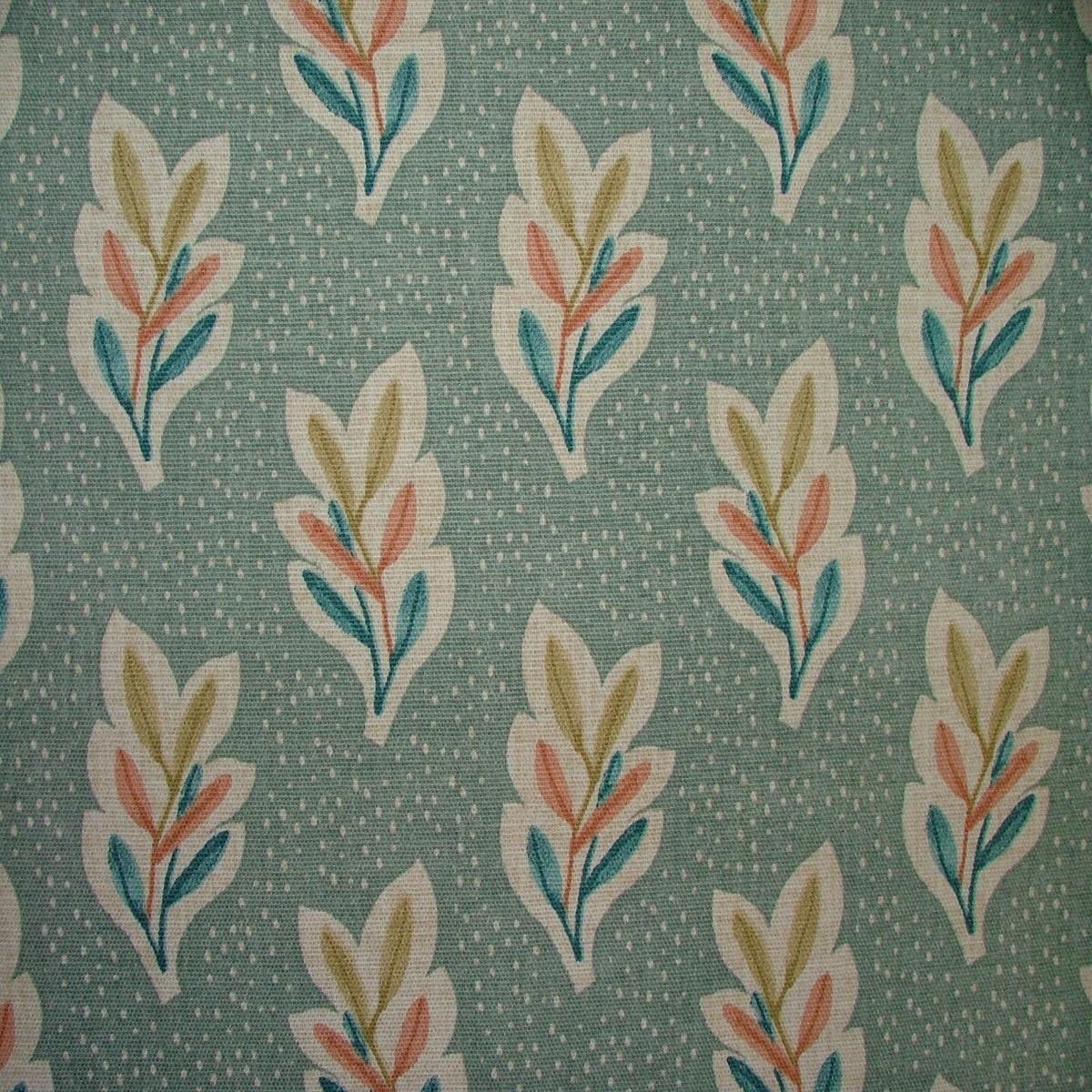Sessile Leaf Chalk Blue Floral 100% Cotton Curtain Upholstery Cushion Fabric