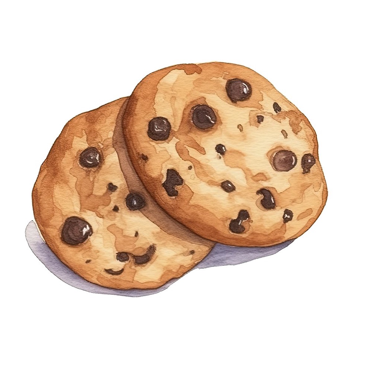 Watercolor Baked Goods Cookies 1 Fabric Panel