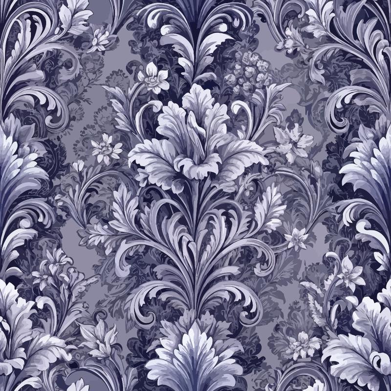 Baroque Florals Pattern 221 Quilting Cotton Fabric