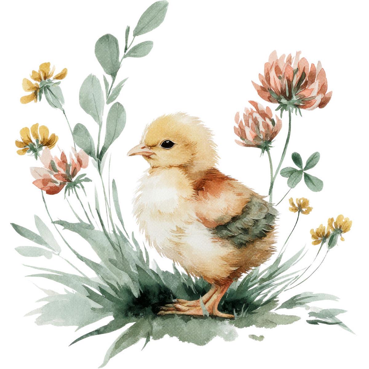 Farmhouse Chicken Decor Fabric Panel 40