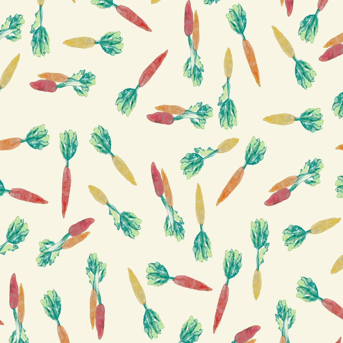 Lewis & Irene - Vegetable Patch - Bluebellgray - Carrots - orange - BG083