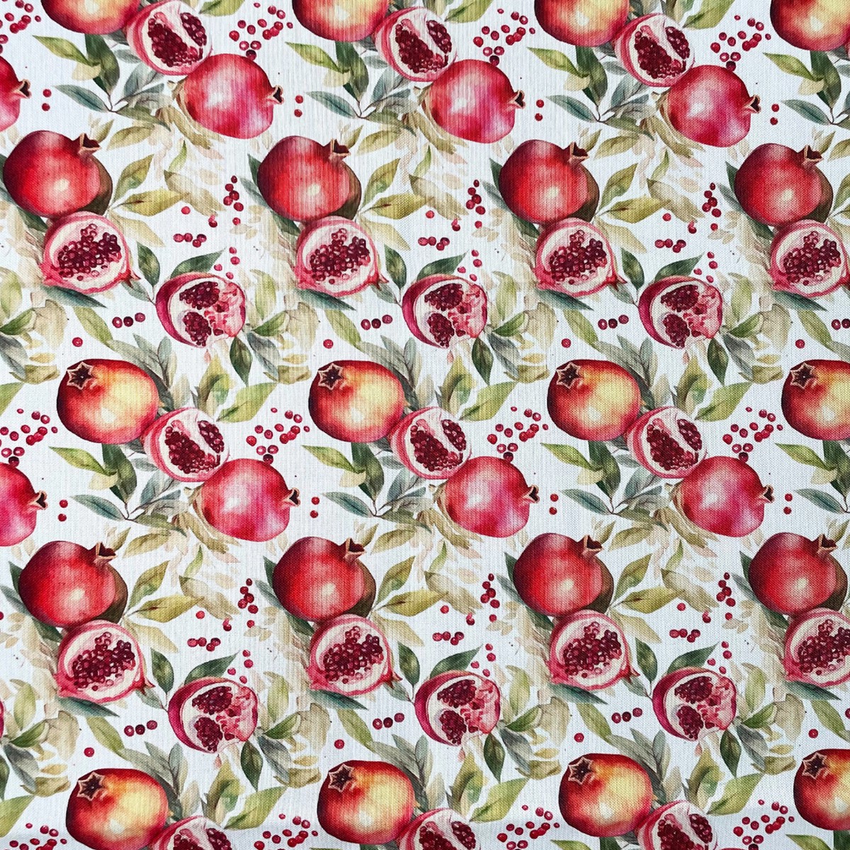 Box Weave Furnishing Pomegranate White