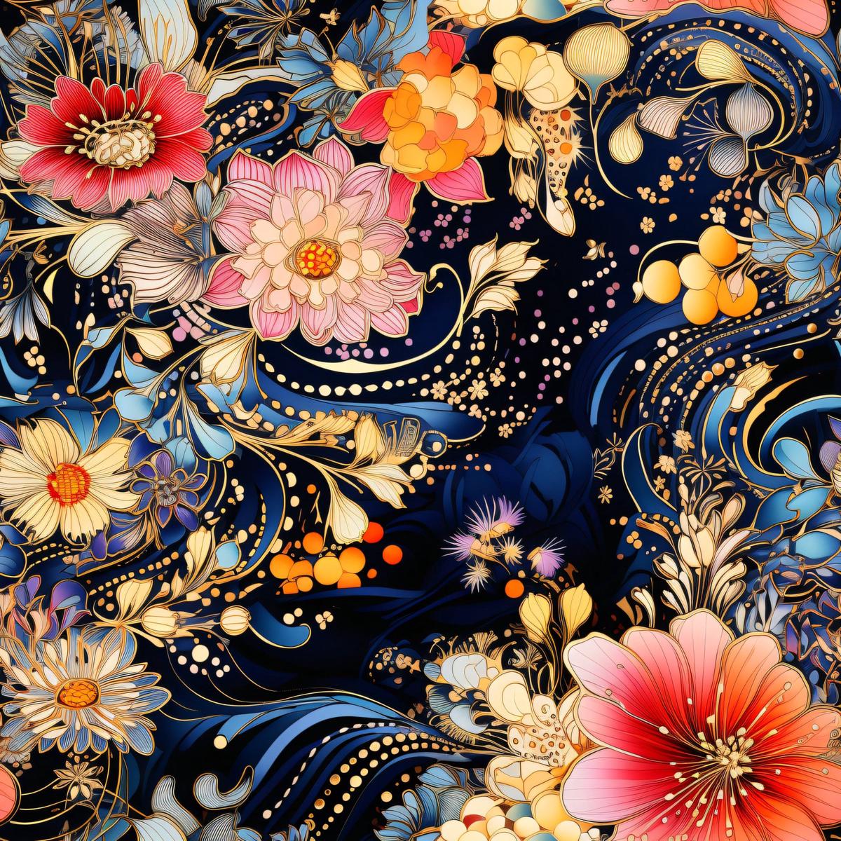Imperial Florals Pattern 8 Quilting Cotton Fabric
