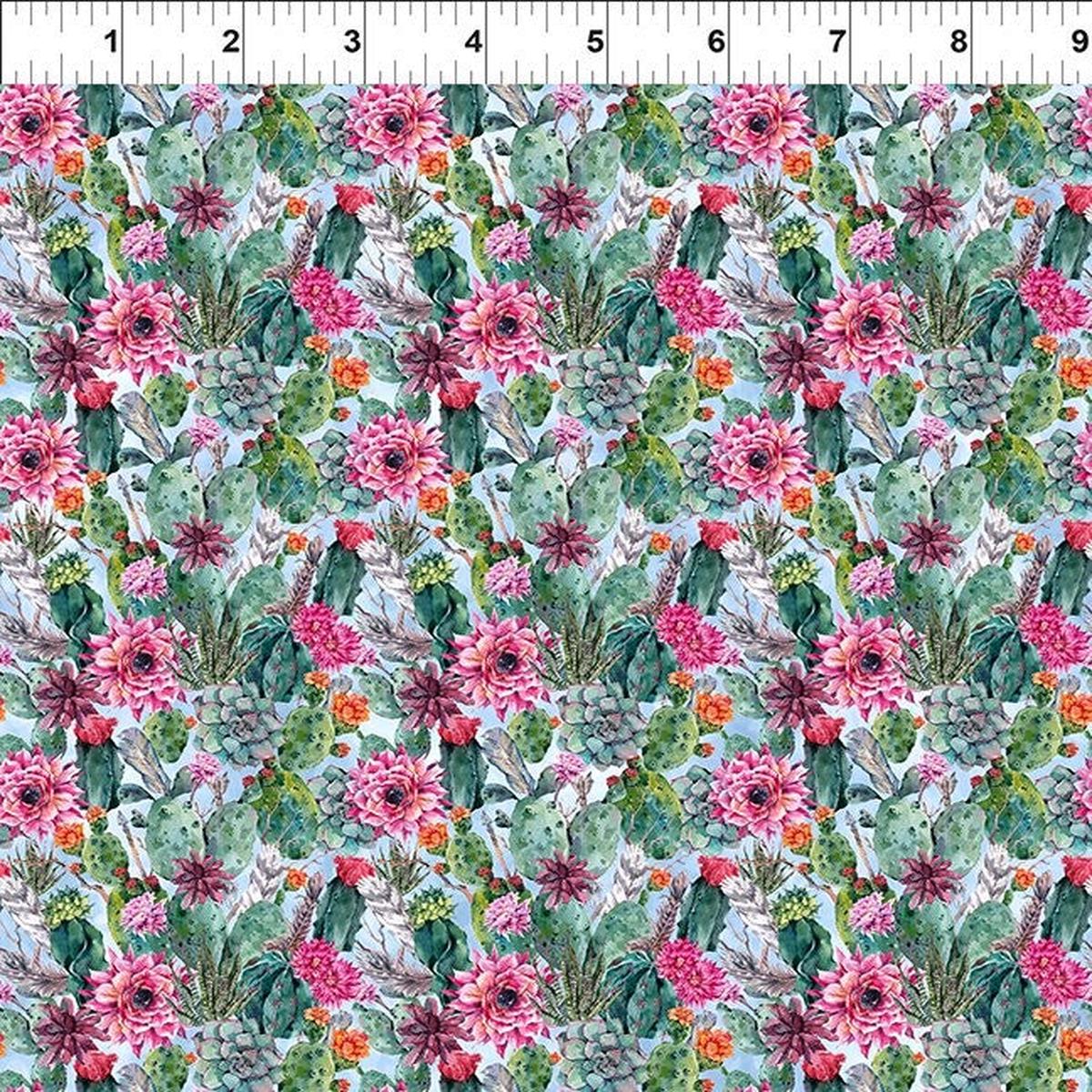 In The Beginning Fabrics - 10SWM-1 Multi Cactus Flower