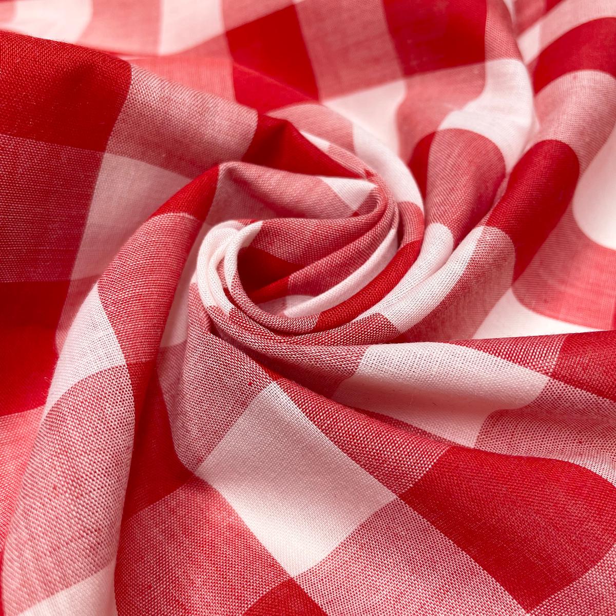 UB - Lady And The Tramp Table Cloth - Cotton Woven - Red/White Plaid - 1.4M Bundle
