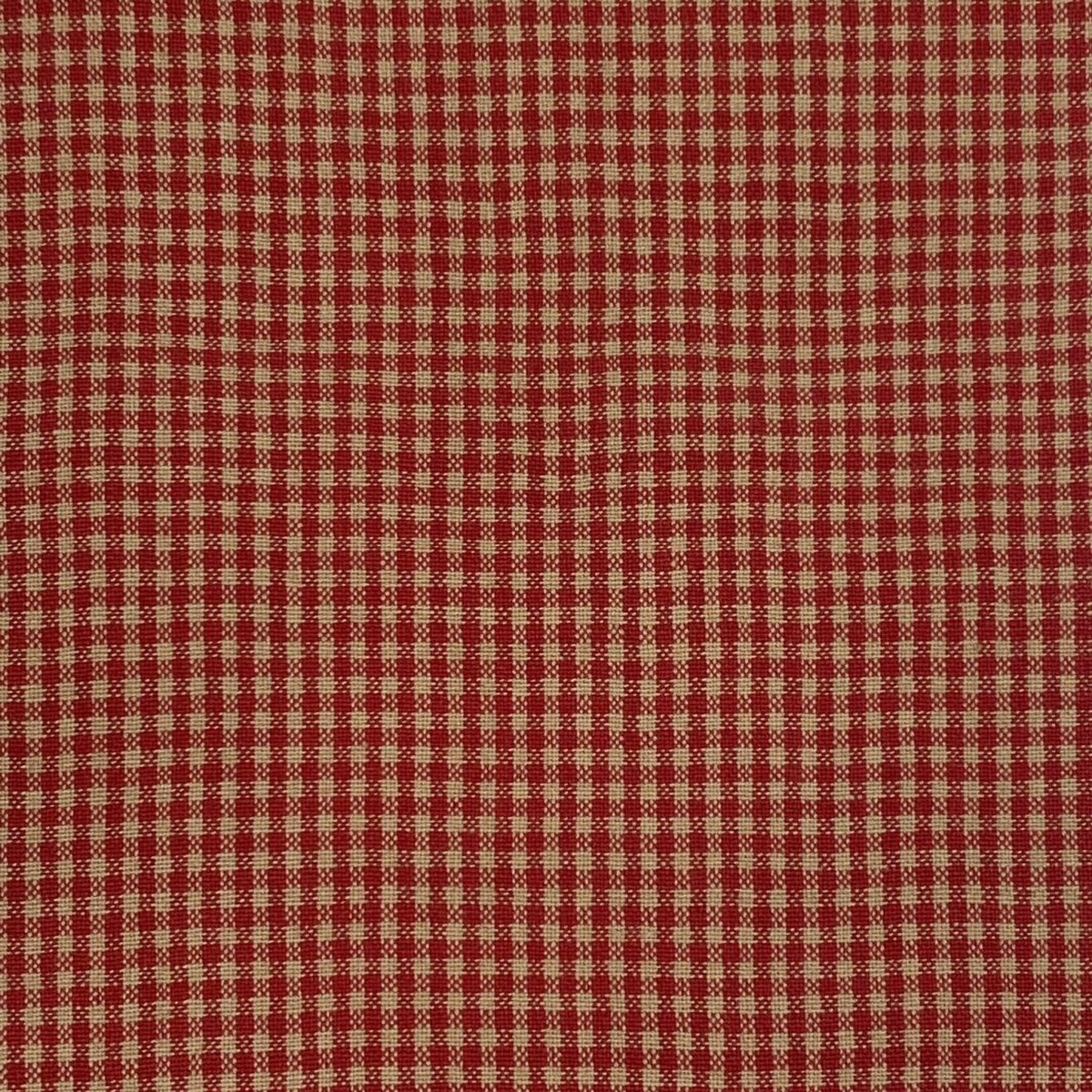 Homespun Mini Gingham Cotton Fabric - Vermilion
