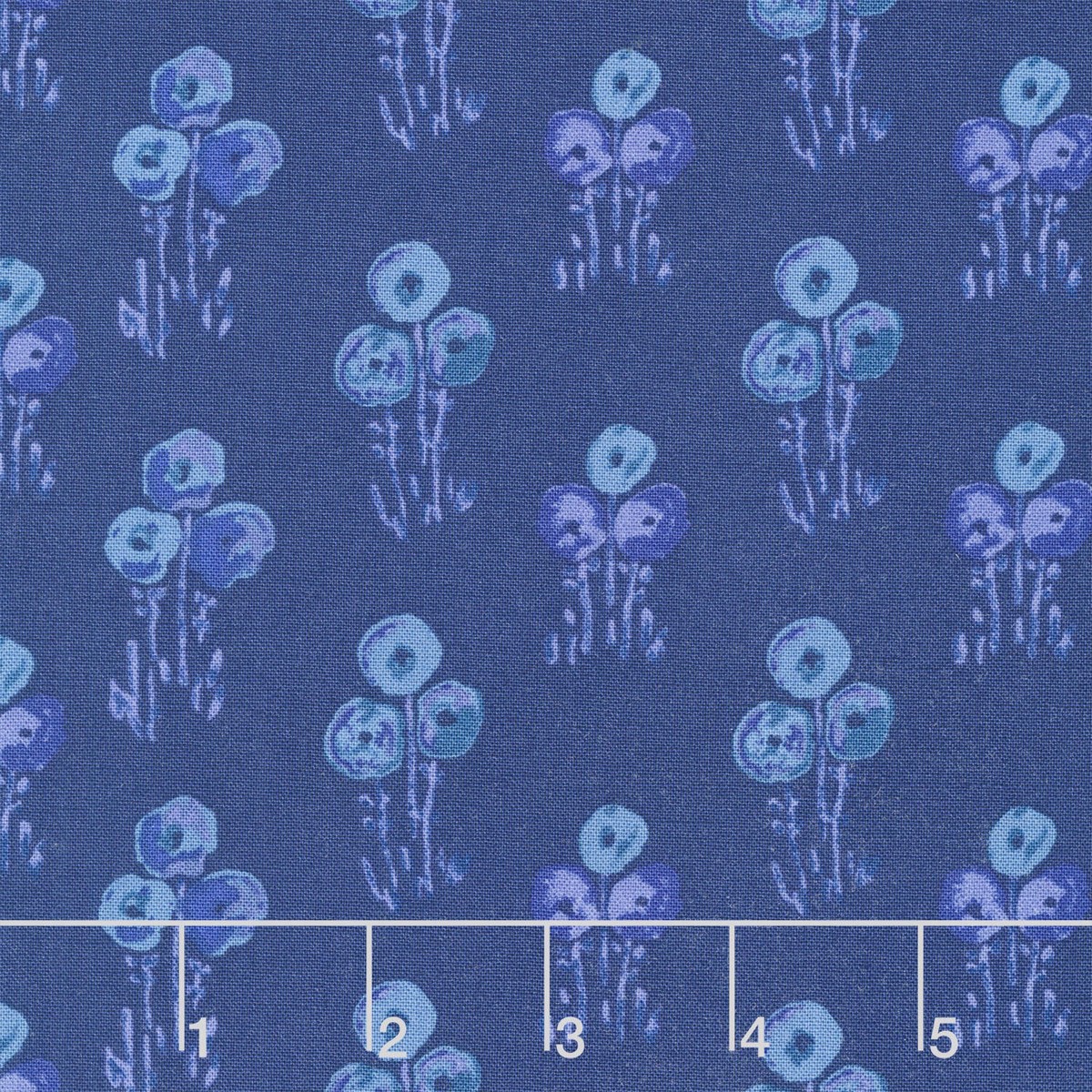 Mystic Meadow - Floral Bunch Blue Yardage