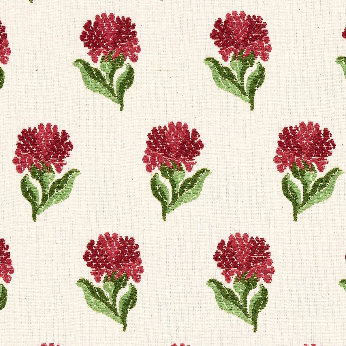 Rosina Floral Garnet Fabric