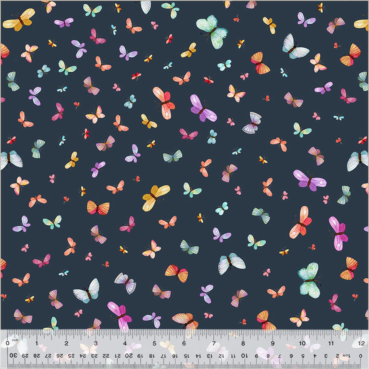Wild Meadow, Butterflies, Navy
