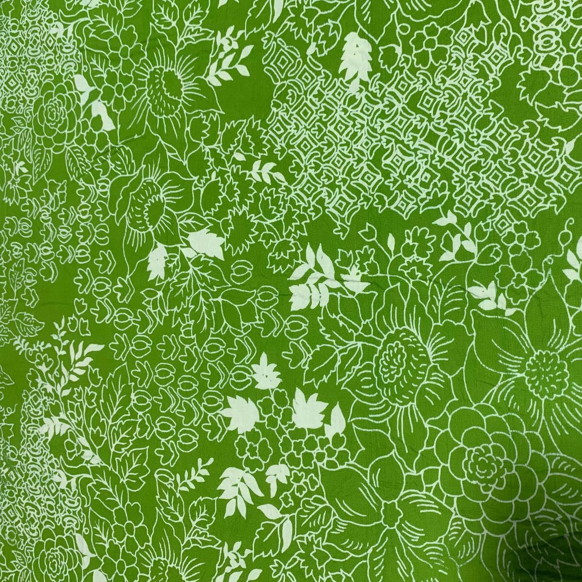 Green Floral - Baralla - Banyan Batiks Cotton Fabric