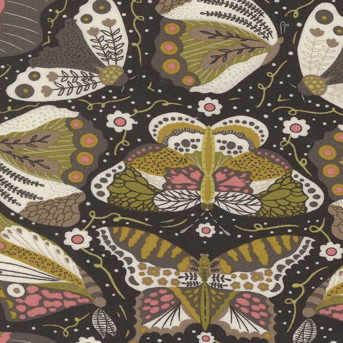 Night Owl Butterflies By Gingiber For Moda Midnight