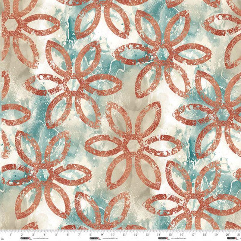 Fabric Studio E Pumpkin Stencil Loops by the Quarter Yard 8272-96