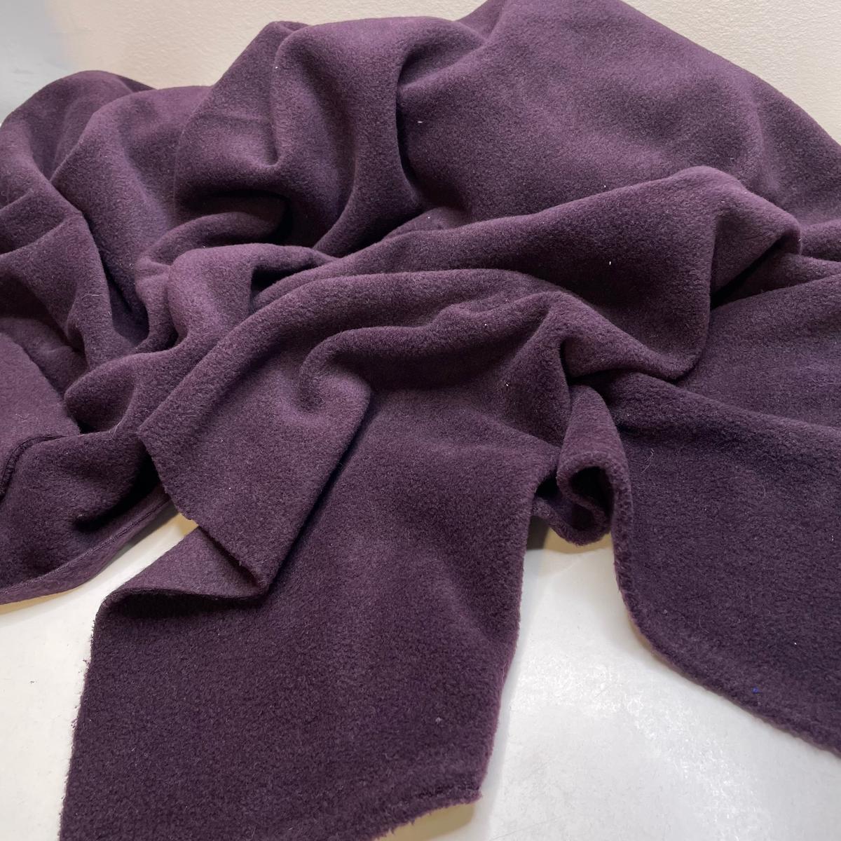 Serge The Edges - Fleece Poly Knit - Dark Purple - 0.9M Bundle