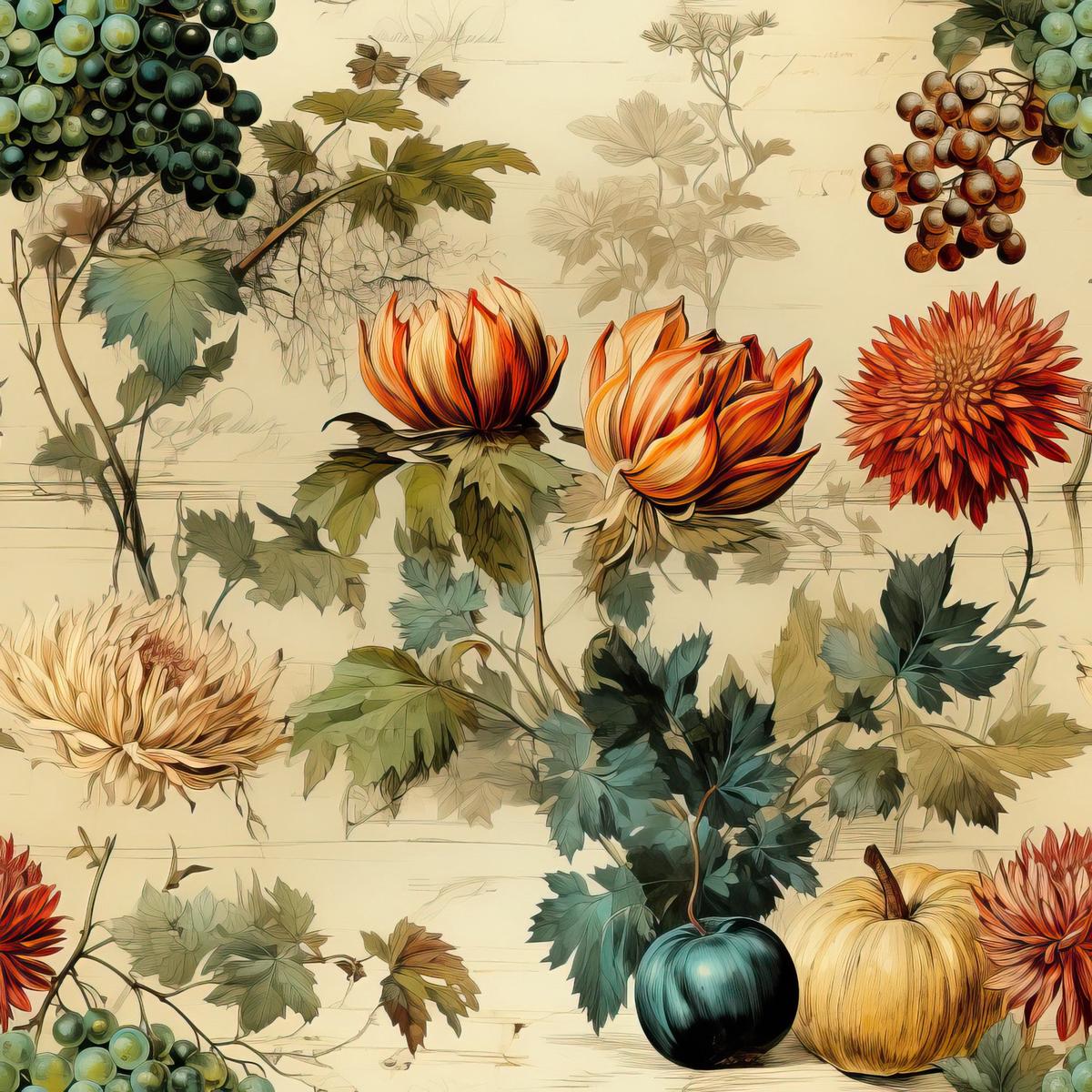 Thanksgiving Elegance Pattern 8 Quilting Cotton Fabric