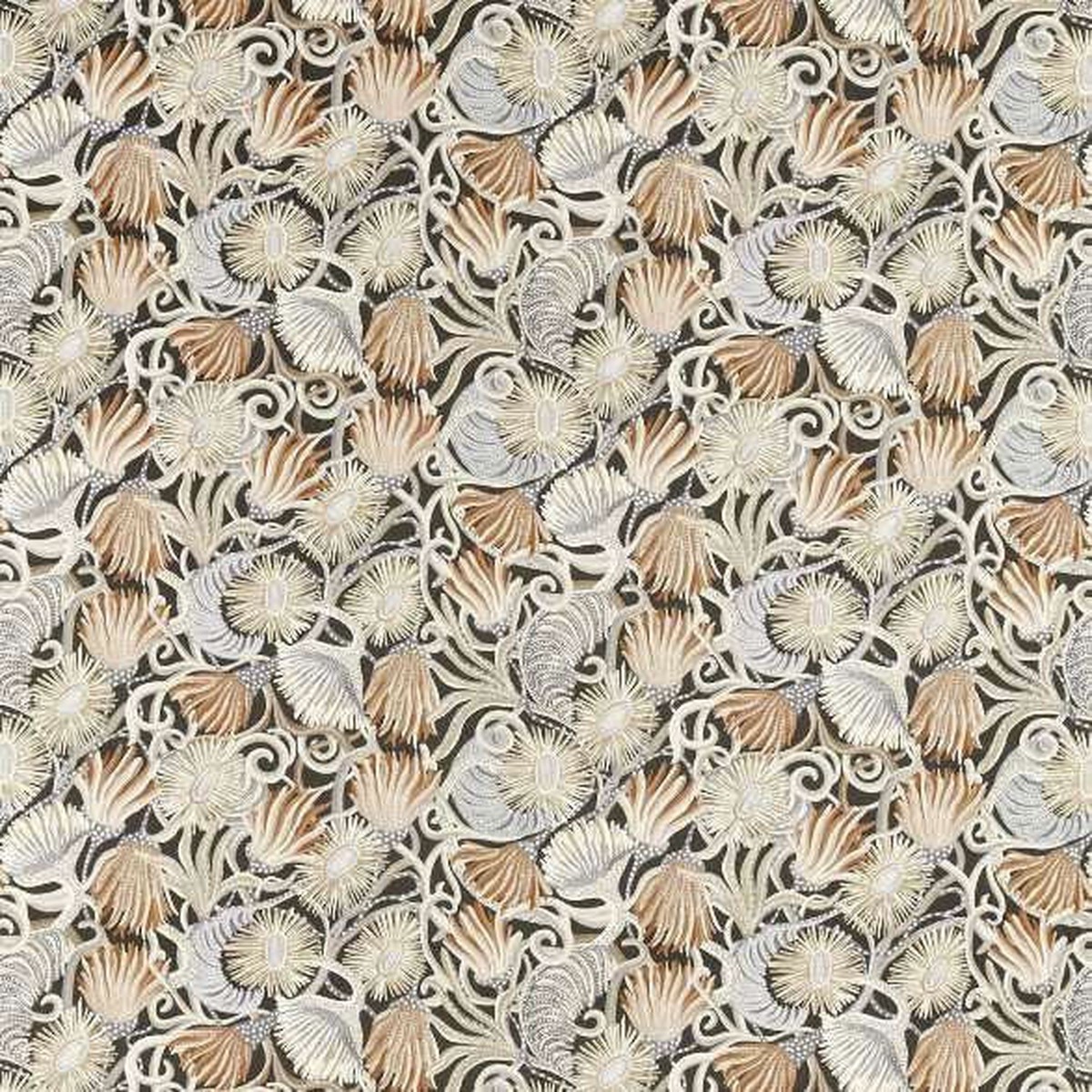 Montipora Harissa Slate Insence Fabric by Harlequin