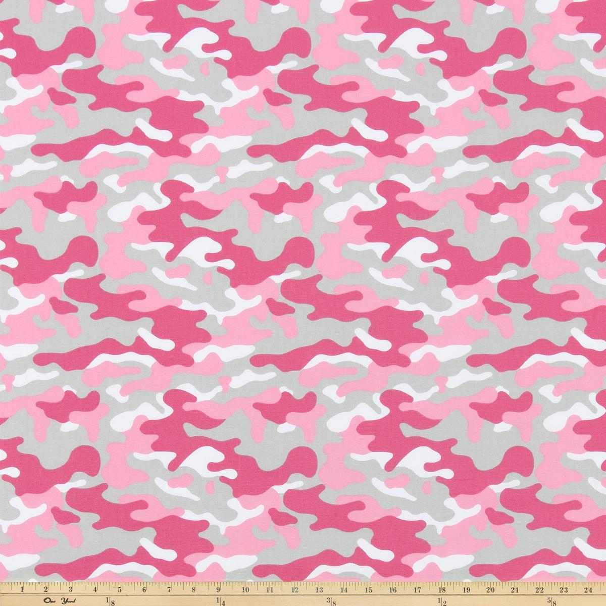 Camouflage Prism Pink Fabric By Premier Prints