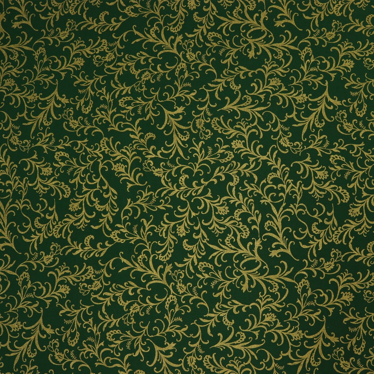 Holiday Keepsakes Fabric Collection - Elegant Scrolls Hunter Green
