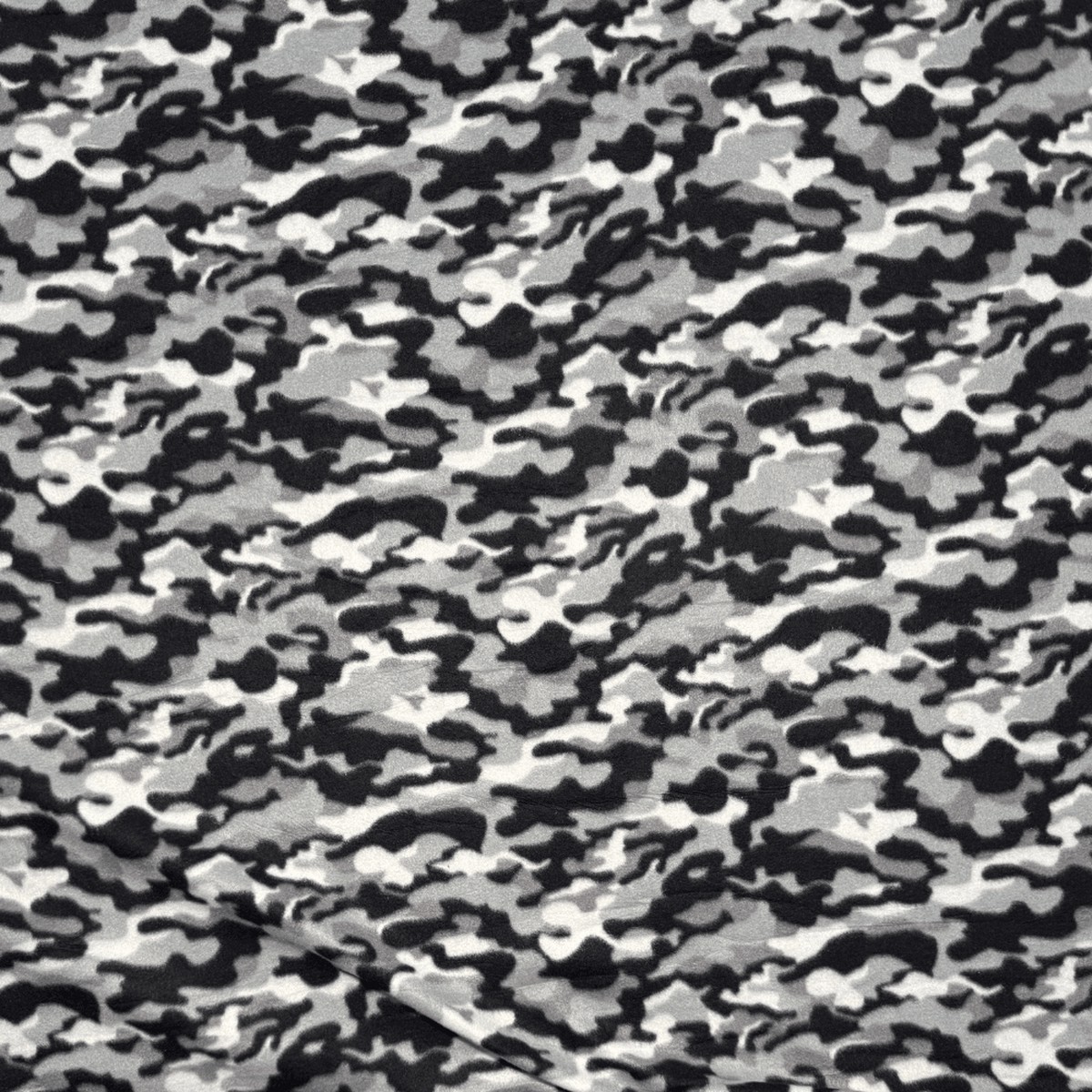 Printed Polar Fleece Camo Black Mini
