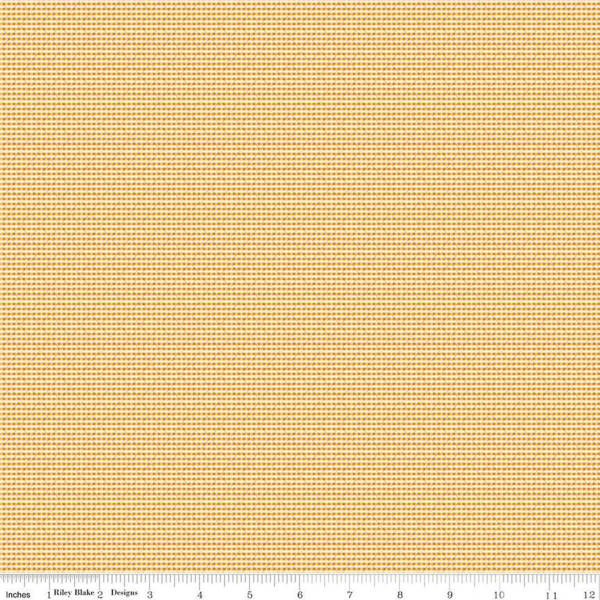 Fabric Riley Blake Gold Railroad Stripe Stitcher's Flannel by the Quarter Yard F15554-GOLD