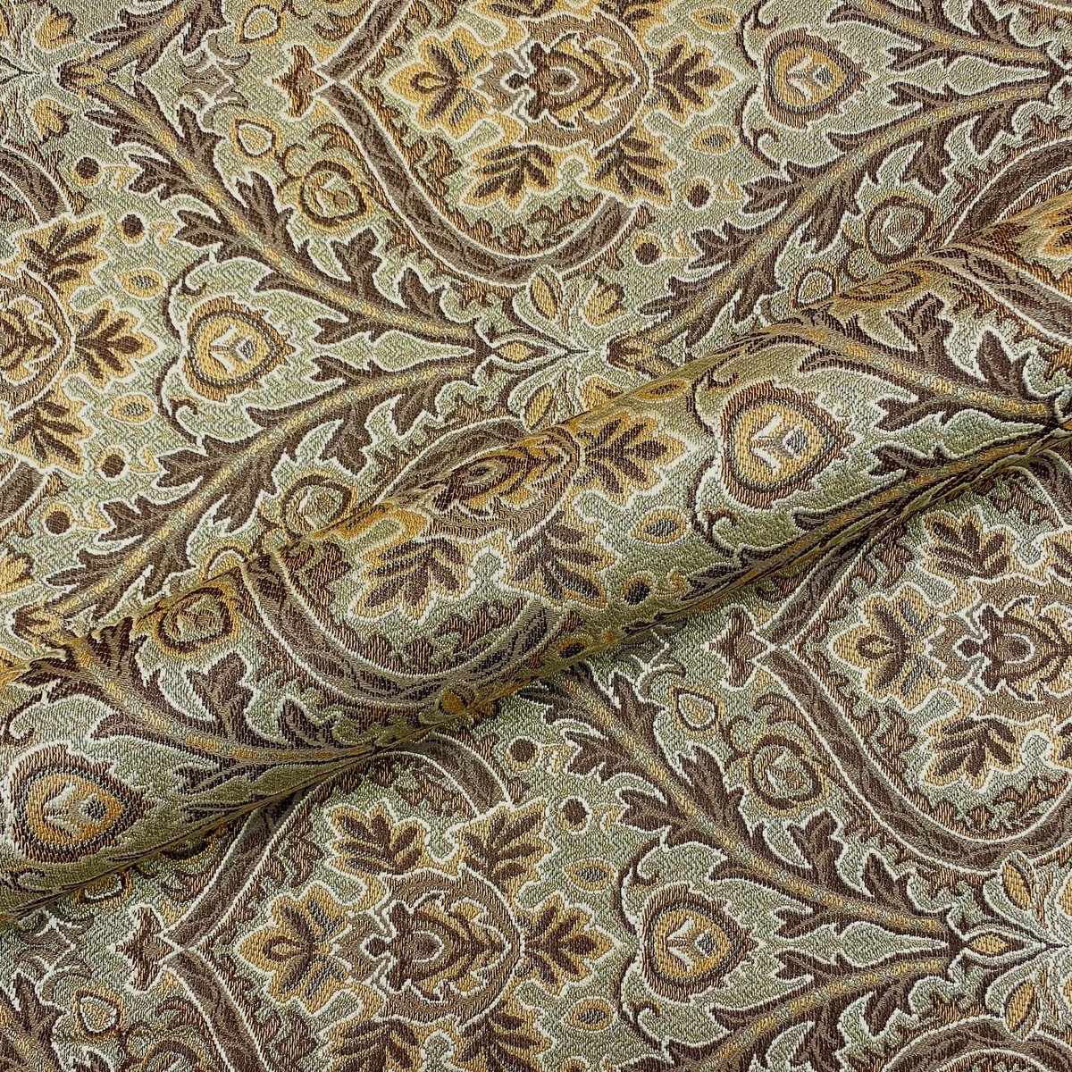 Harlow Wheat Damask Jacquard Upholstery Fabric 54"