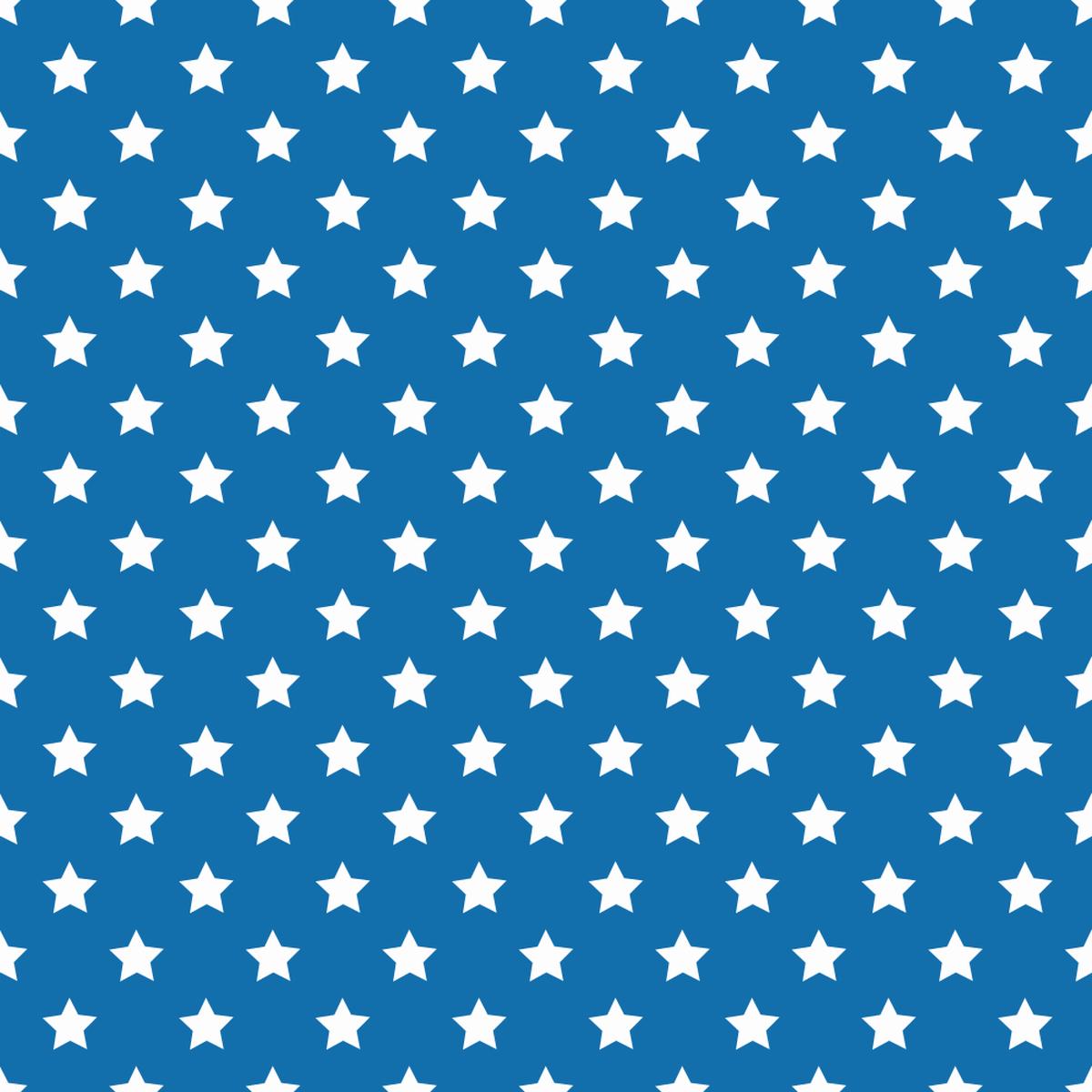 Stars Basics Fabric - White on Blue