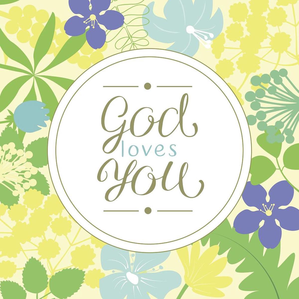 God Loves You Fabric Panel