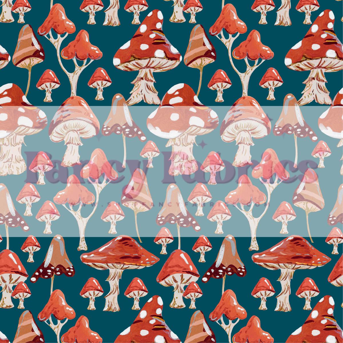 Muse Bloom | Mushroom Fields (Blue) | PREORDER | By The Yard