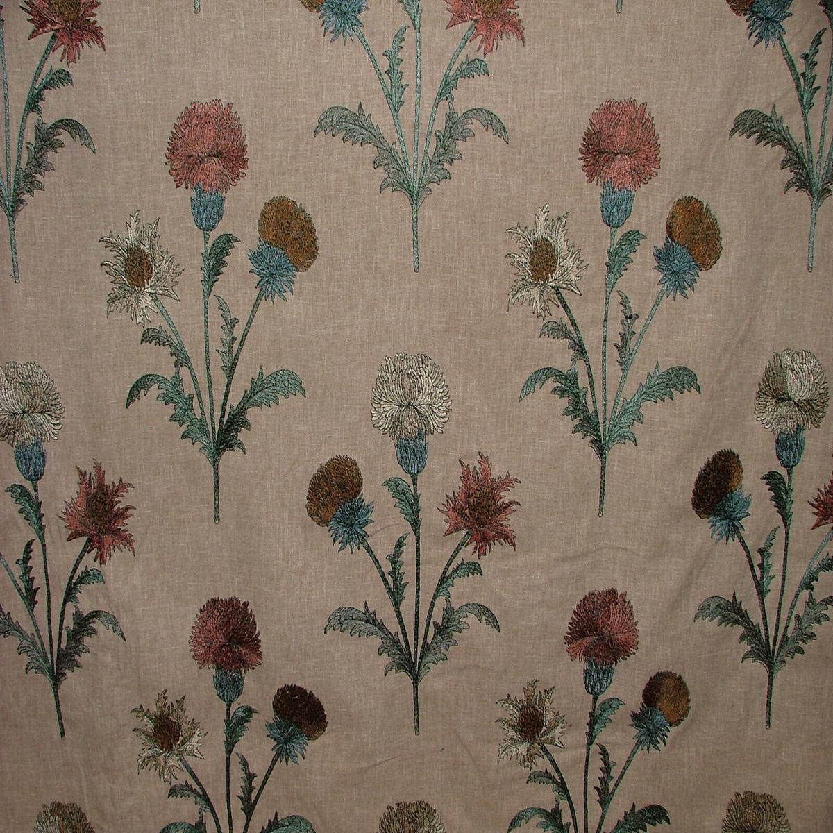 3.8m iLiv Calluna Autumn Embroidered Fabric Curtain Blind Upholstery Cushion
