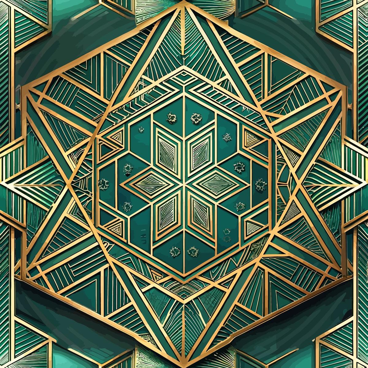 Art Deco Pattern 37 Quilting Cotton Fabric