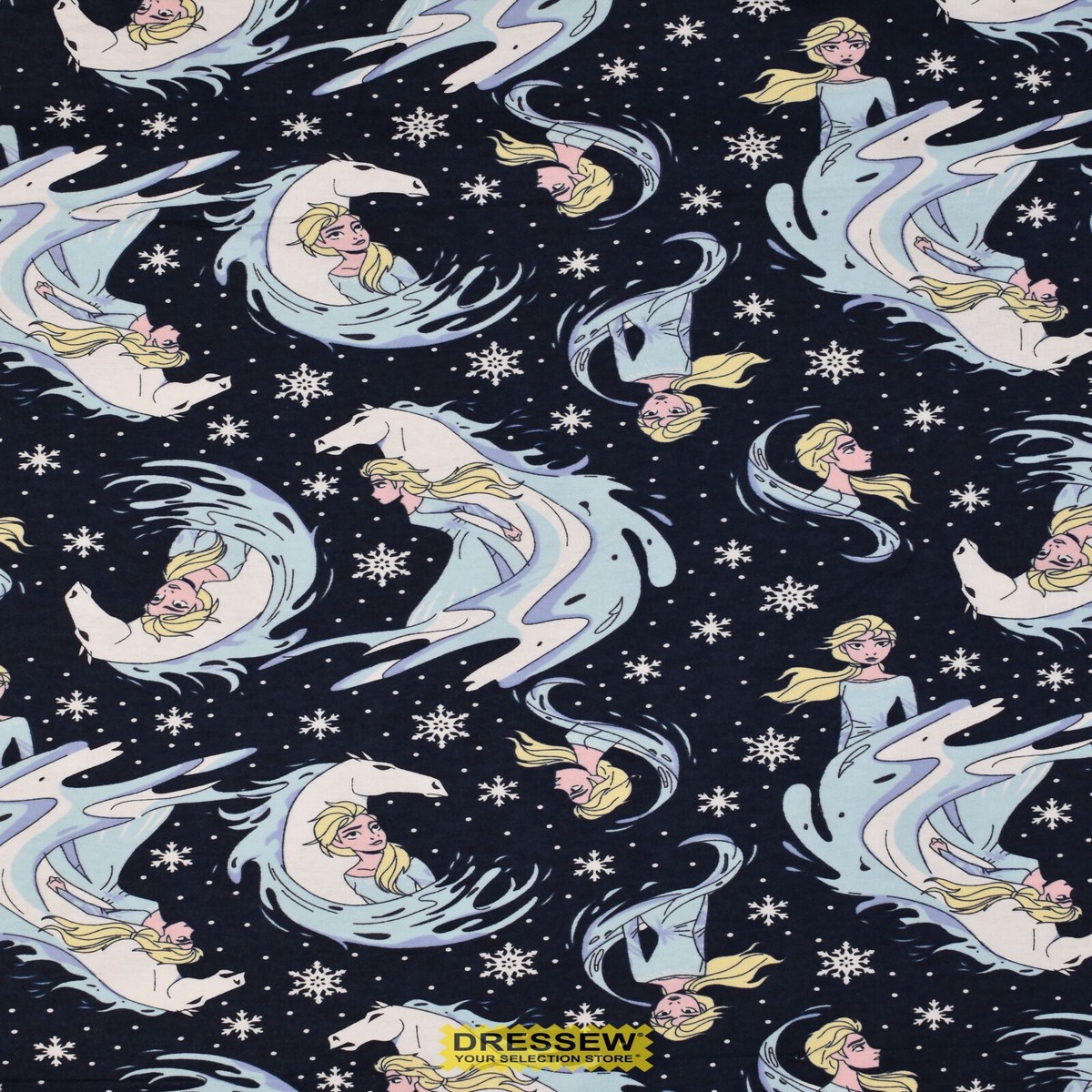 Frozen Elsa Flannelette Navy / Multi